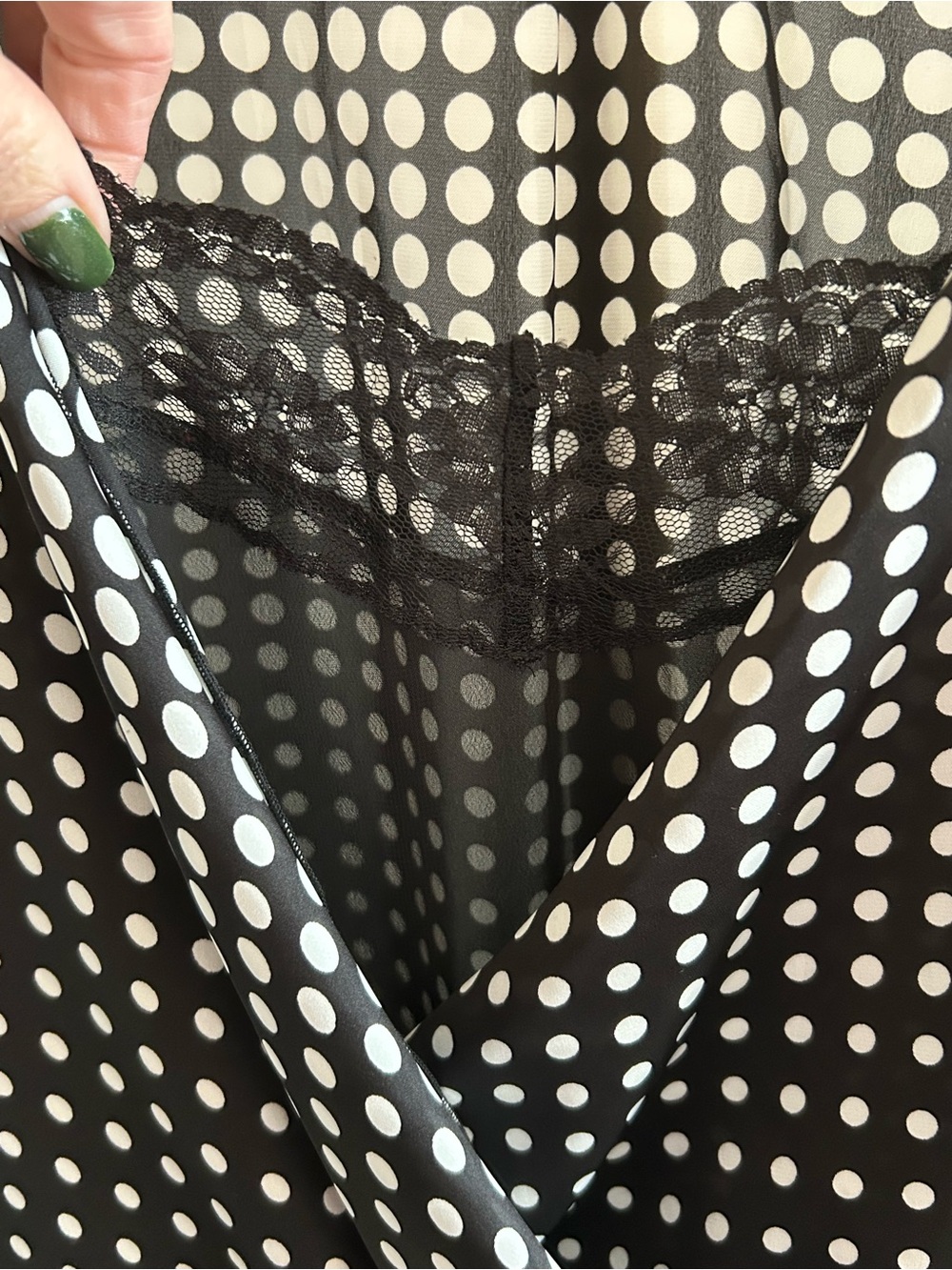 White House Black Market Polka Dot Blouse - Picture 3 of 6